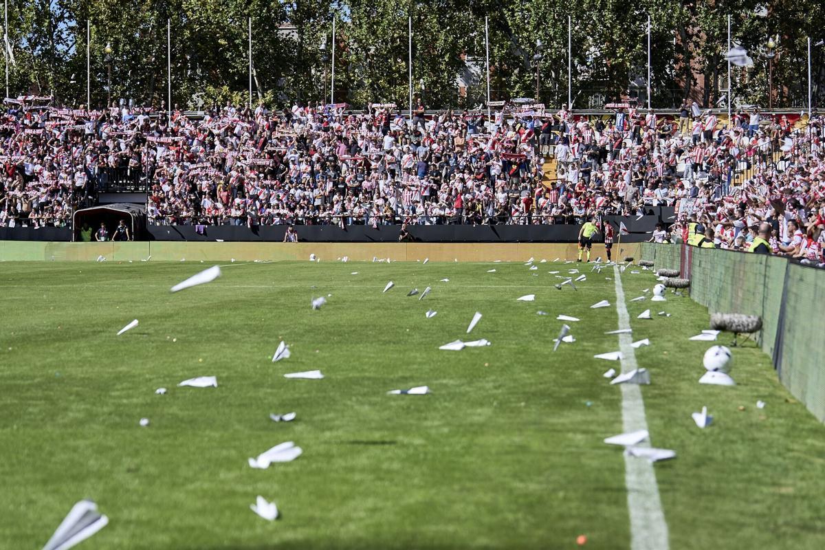 Protesta en el Rayo-Athletic.