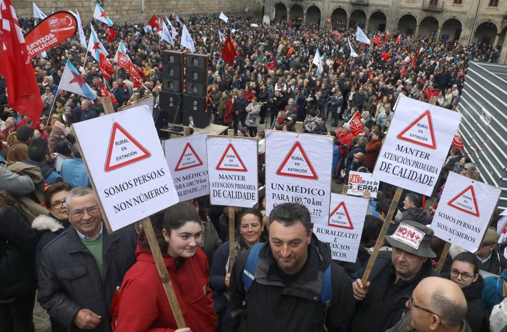 Clamor en Santiago contra los recortes en la sanidad pública gallega