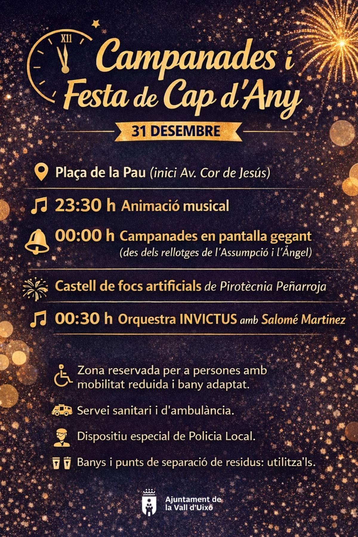 Campanadas y fiesta en la Vall d'Uixó.