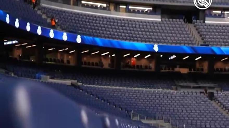 ¡Ya está todo listo en el Bernabéu para el partido contra el Girona!