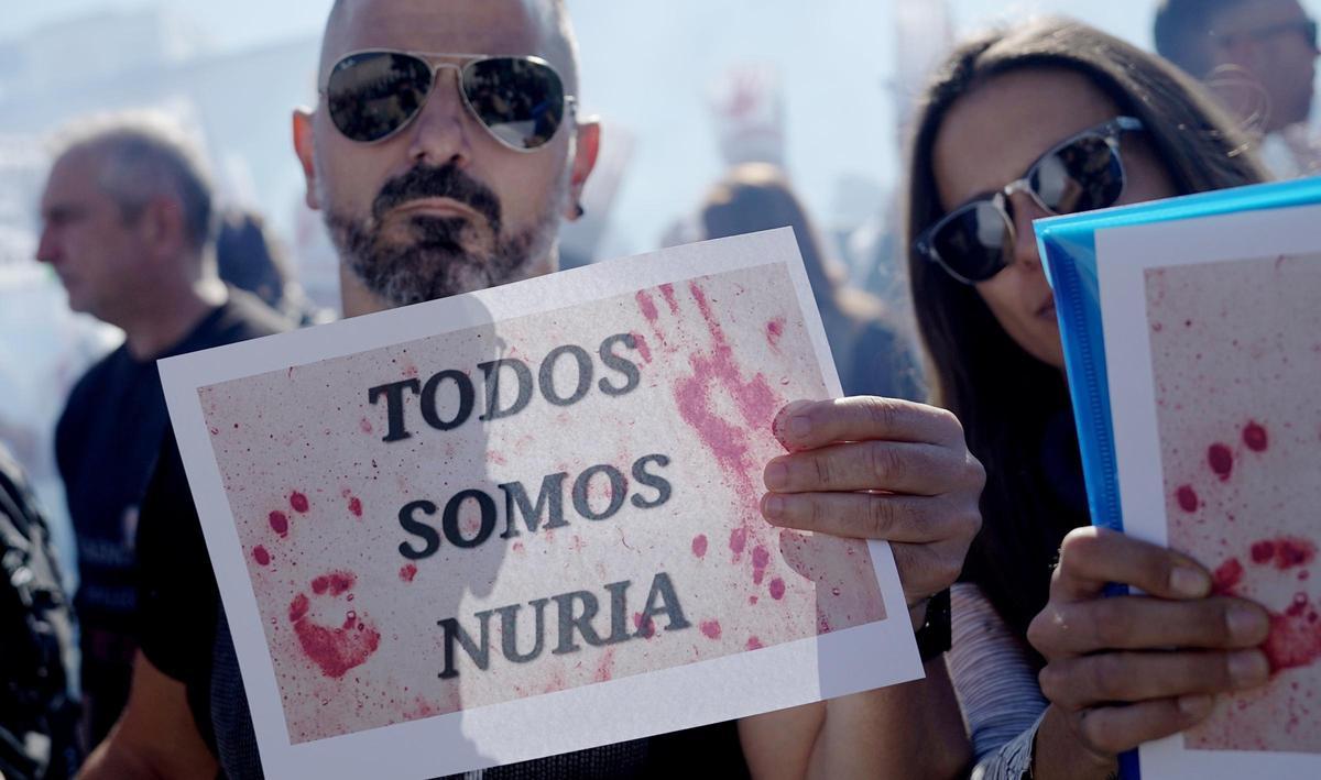 Funcionarios de prisiones se manifiestan en Madrid por la muerte de Núria en la cárcel de Mas dEnric