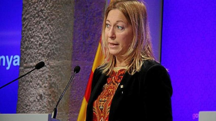 La portaveu del Govern, Neus Munté, durant la seva compareixença d&#039;ahir