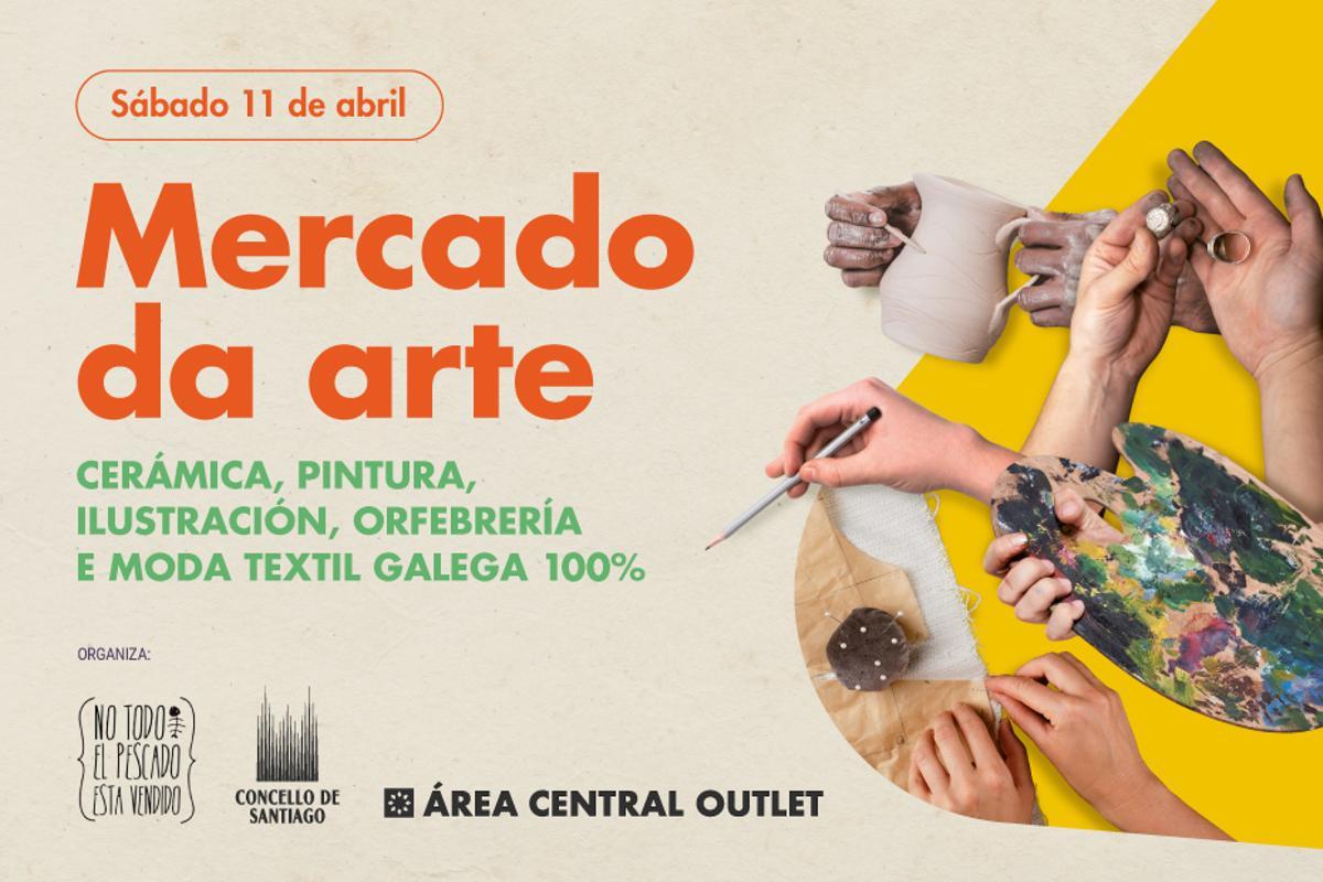 Cartel del "Mercado da arte" en Área Central