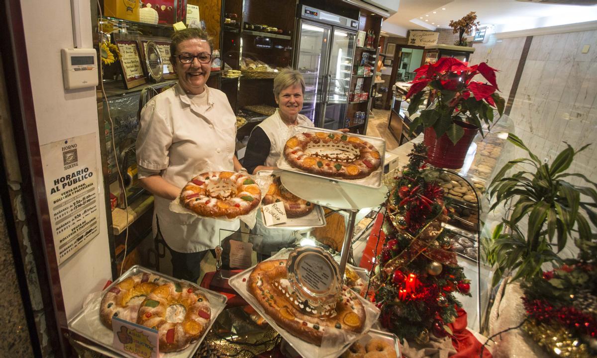 La panadería Castell, ganadora al mejor roscón de 2023 en L'Alacantí.