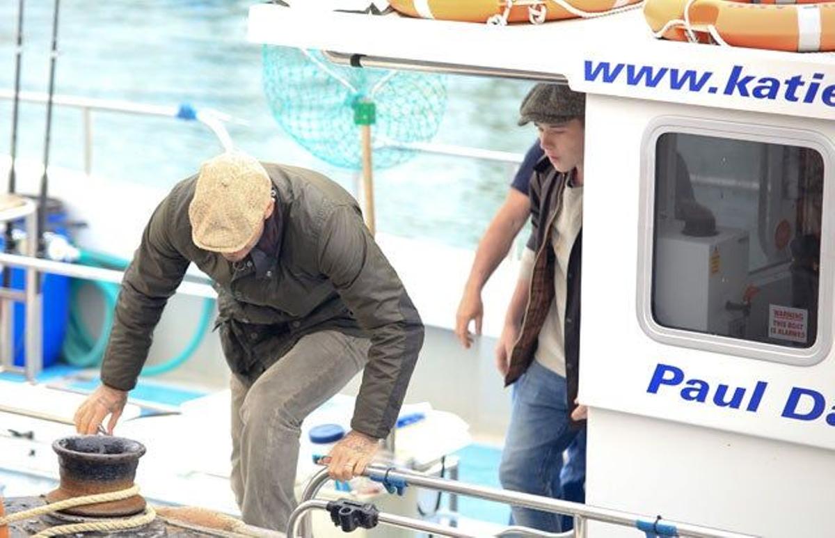 David Beckham preparado para saltar del barco