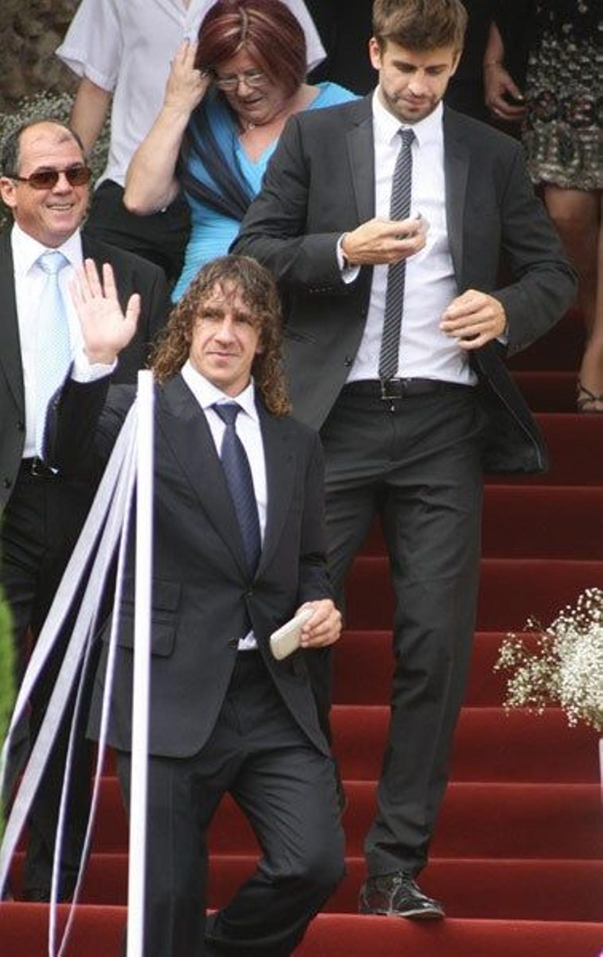 Carles Puyol y Gerard Piqué.