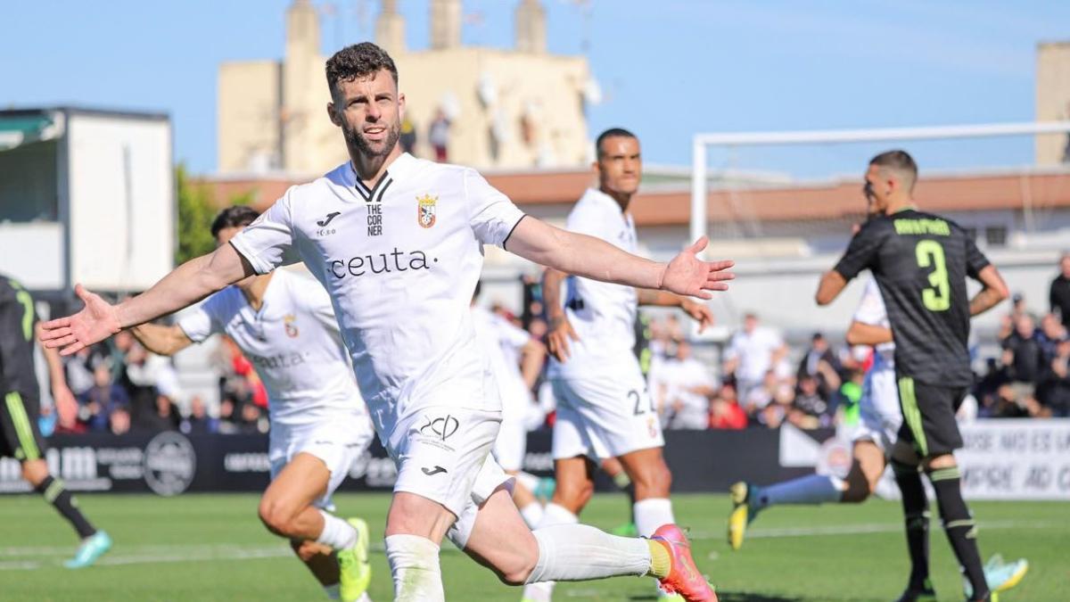 Rodri celebra su gol ante el Real Madrid Castilla
