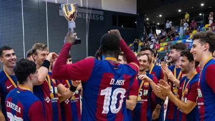 El Barça celebró el anterior título de la Supercopa de Catalunya tras vencer al Fraikin Granollers