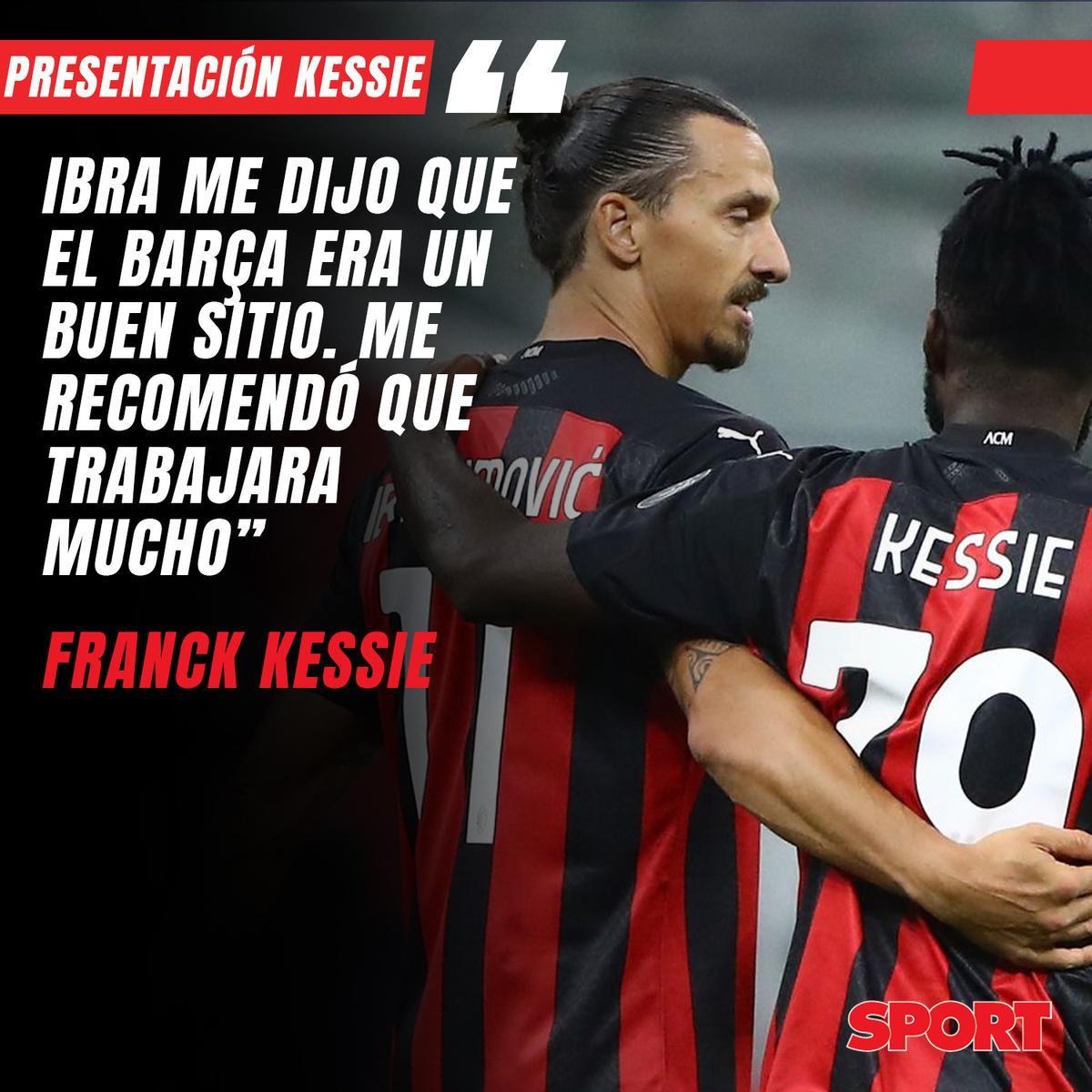 Kessie confesó que había hablado con Ibrahimovic del Barça Kessie confesó que había hablado con Ibrahimovic del Barça