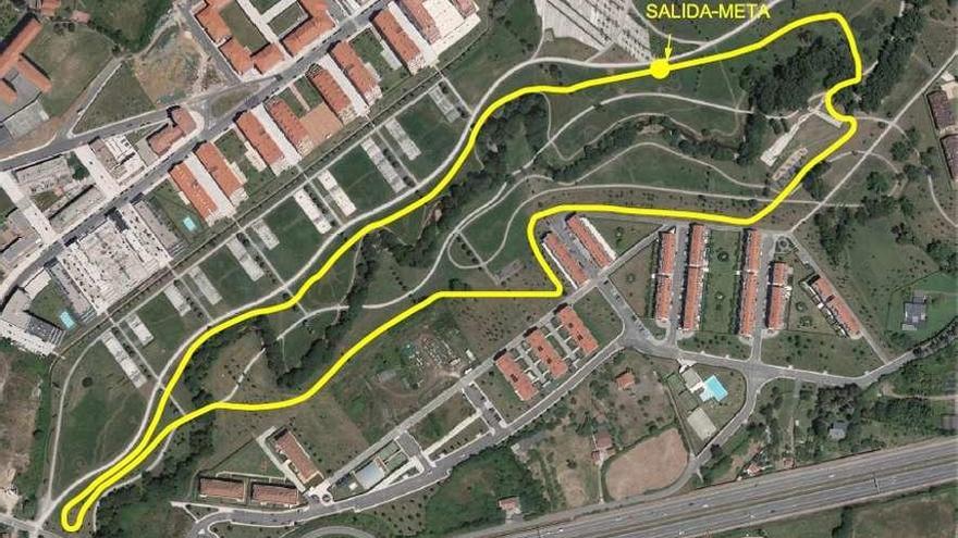 Circuito de la prueba, que se desarrollará en el parque fluvial de Viesques.