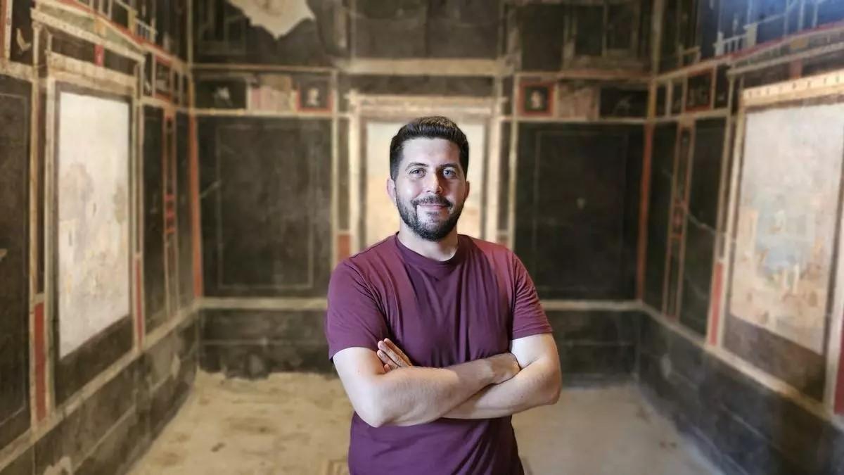 Rubén Montoya, en la Casa del Frutteto de Pompeya.