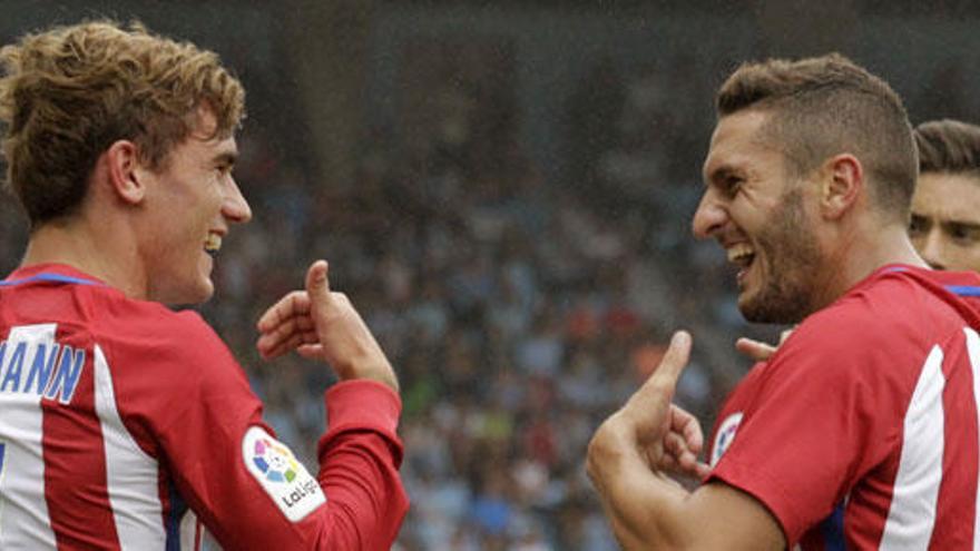 Griezmann y Koke, dos de los goleadores del Atlético.