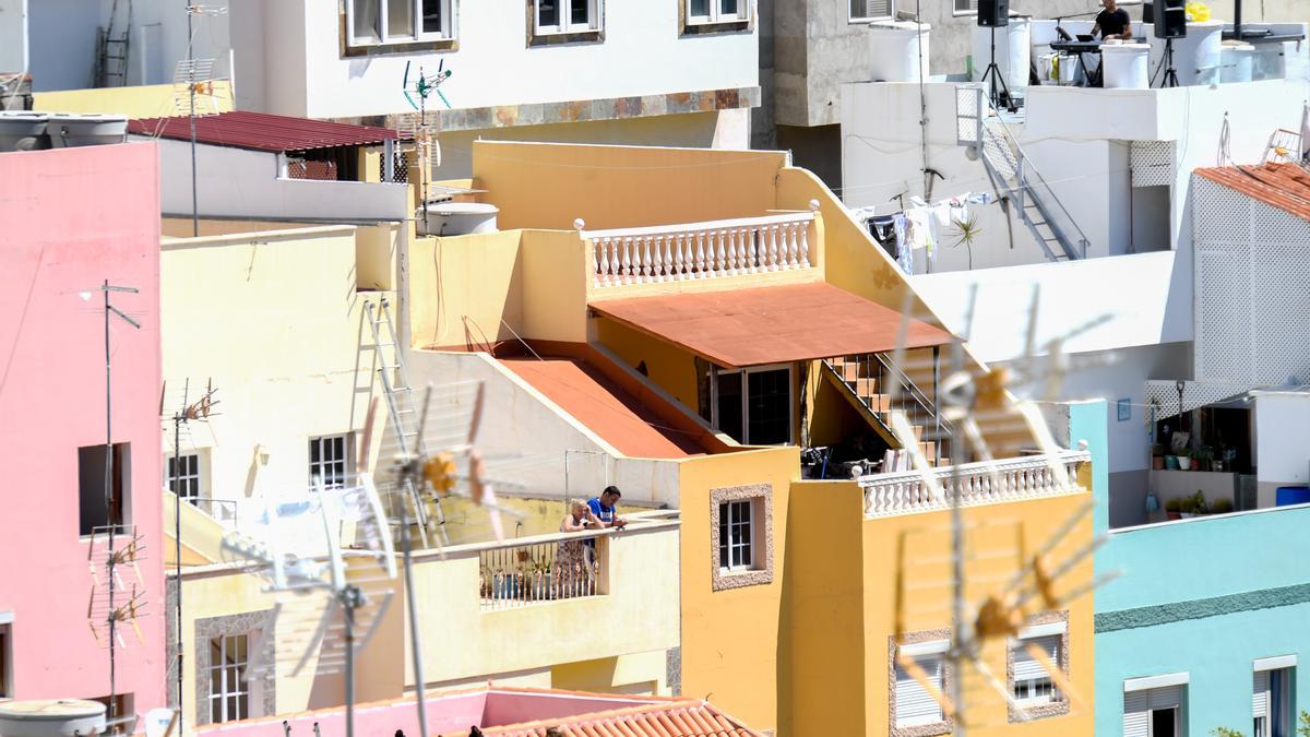Vecinos del barrio de Pedro Hidalgo en Las Palmas de Gran Canaria