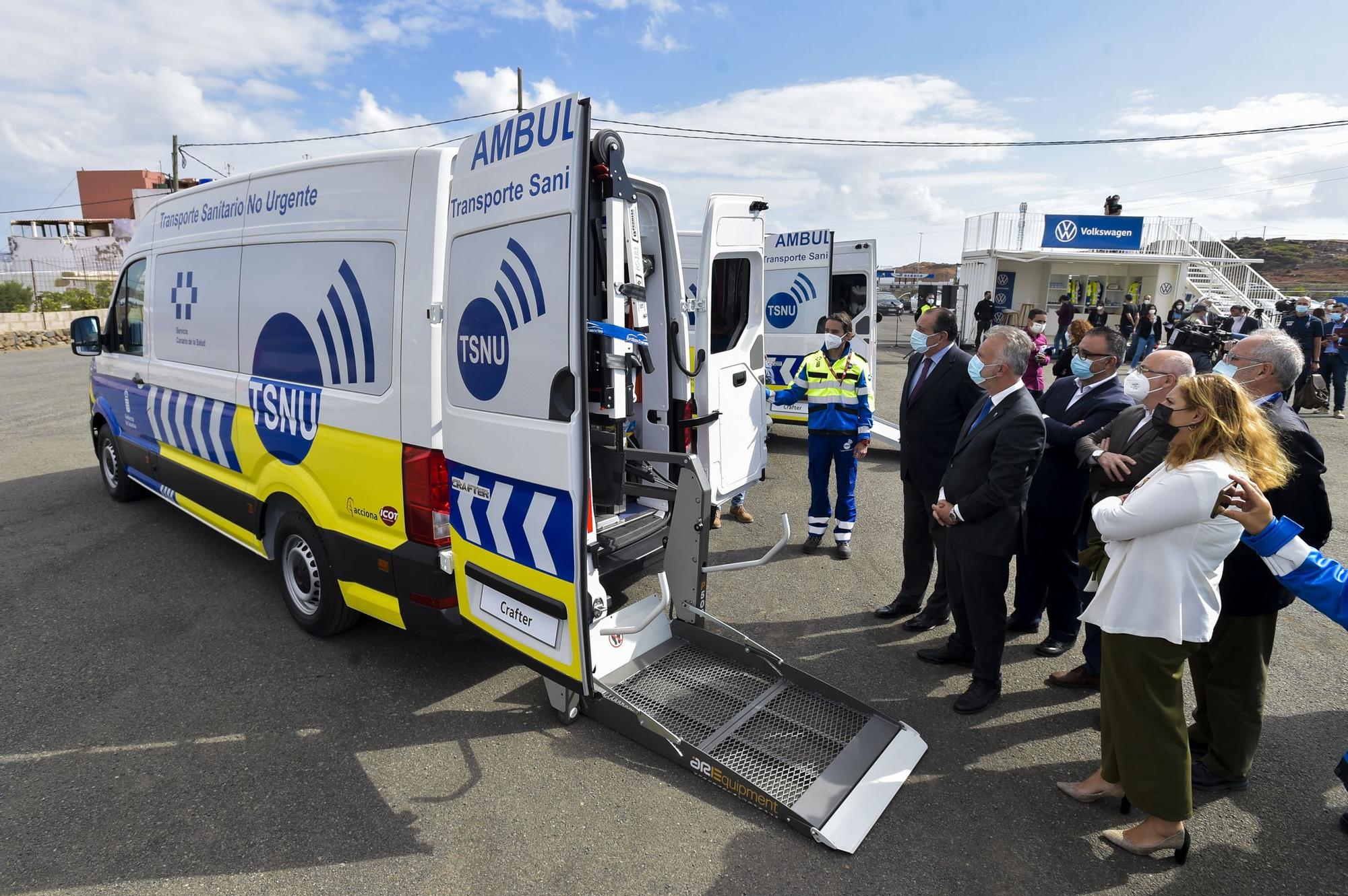 Presentación de nuevas ambulancias del transporte sanitario no urgente en Gran Canaria (5/06/2021)