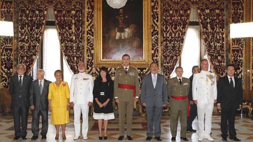Audiencia militar en la que el rey Felipe VI recibió a varios representantes de la asociación.