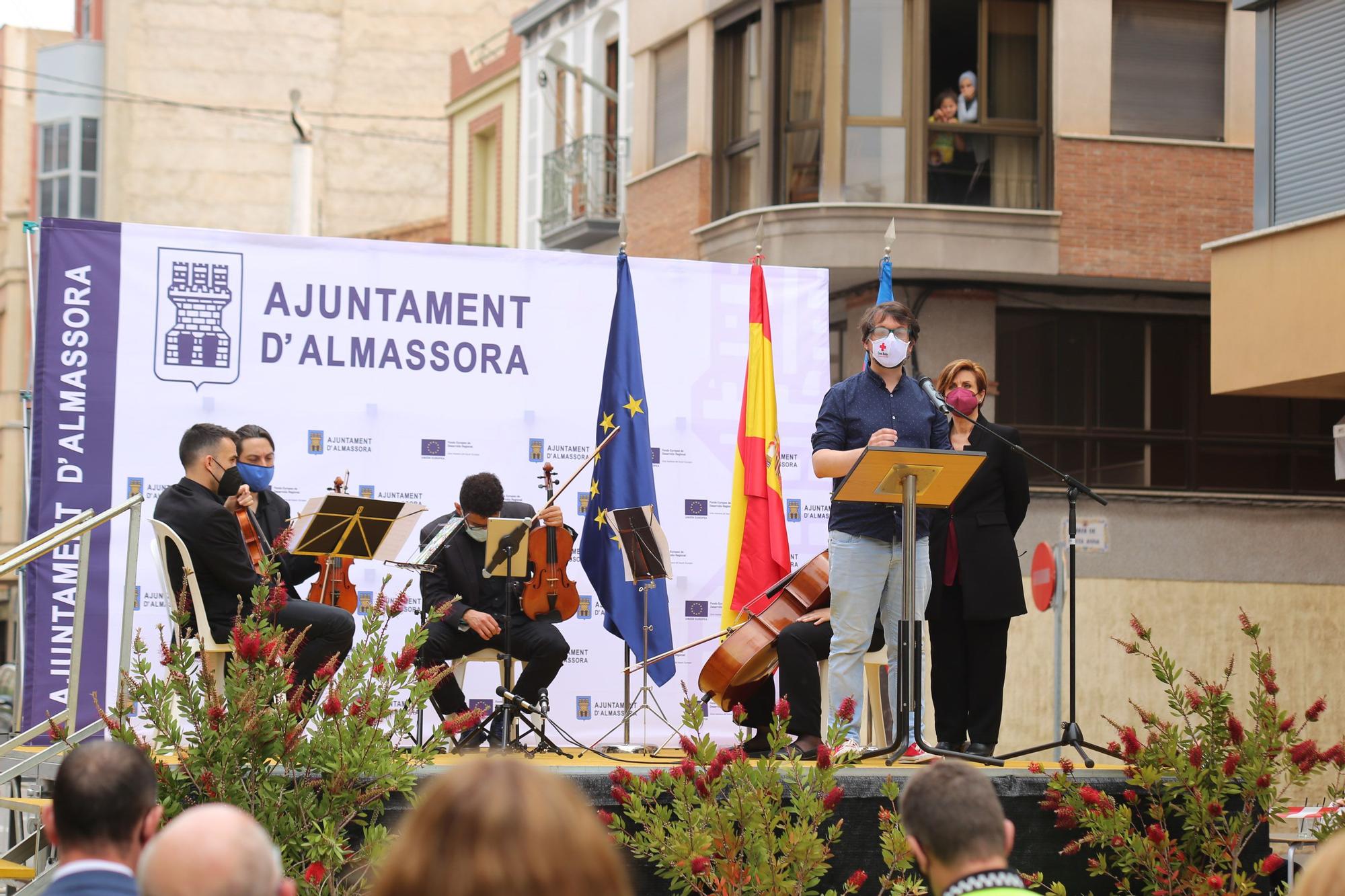 Homenaje en Almassora a las víctimas del covid y los trabajadores esenciales durante la pandemia