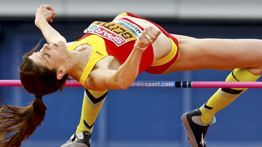 Ruth Beitia, en el campeonato europeo en Ámsterdam.