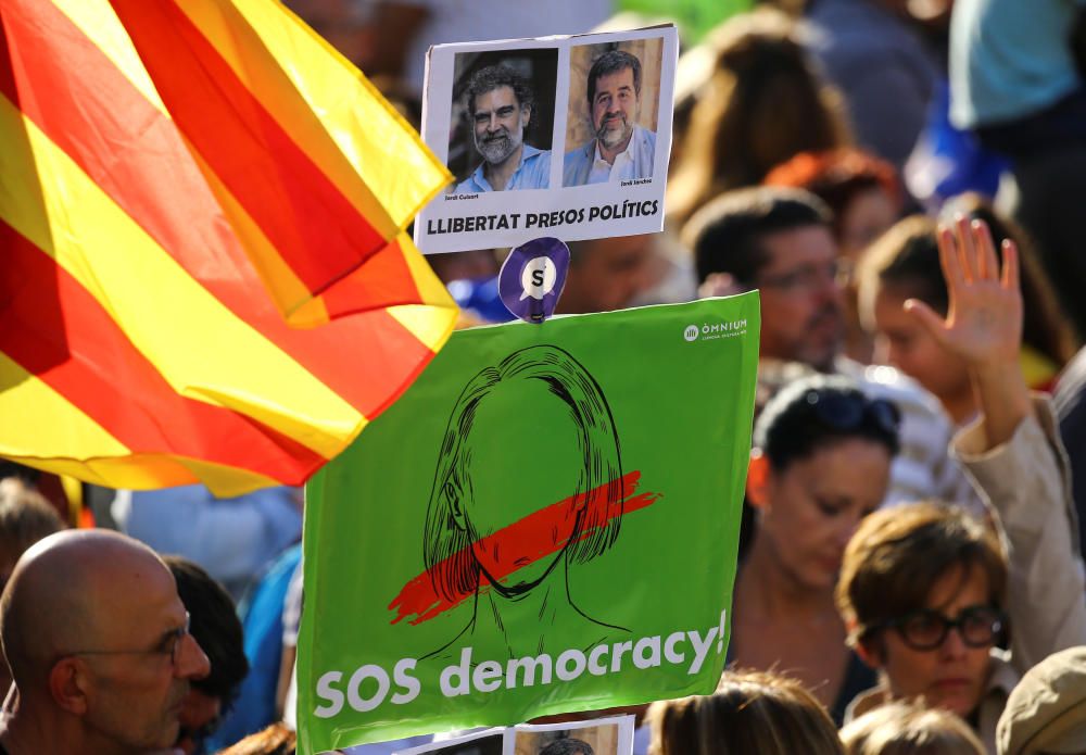 Manifestación en Barcelona en contra del artículo 155