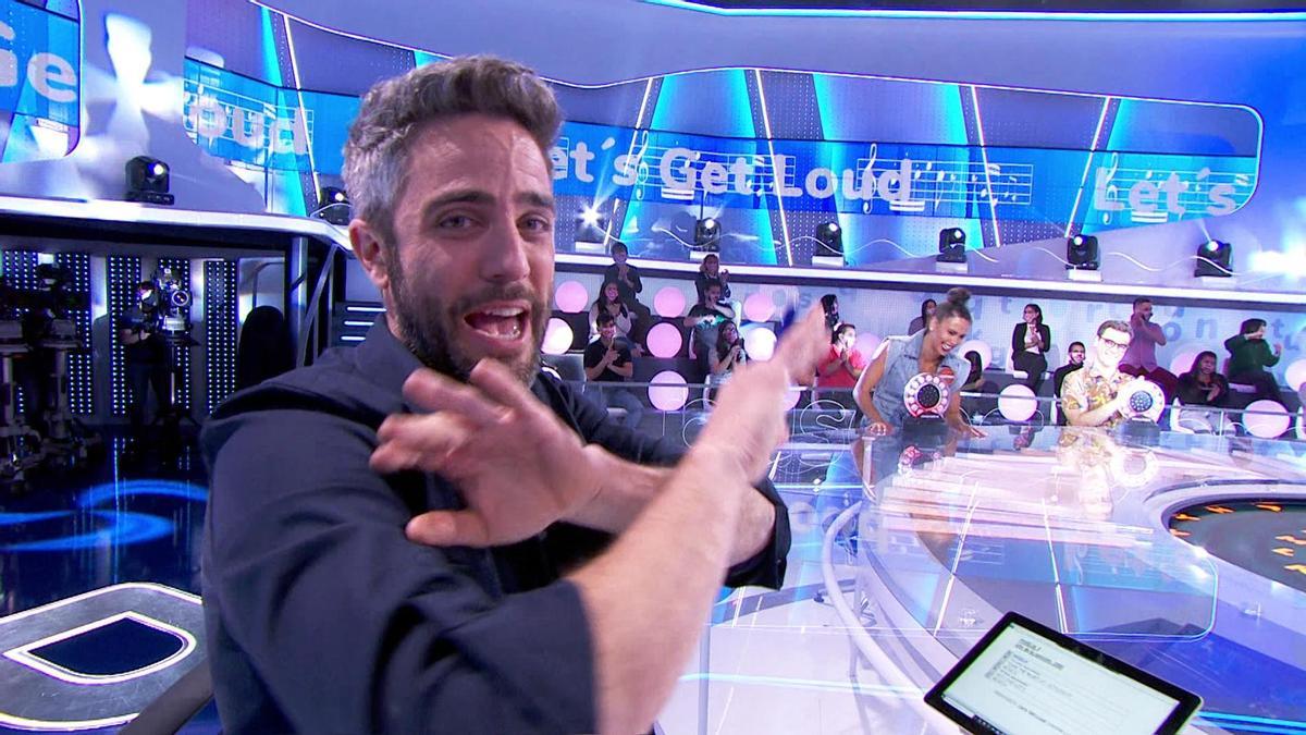 Roberto Leal durante un programa de Pasapalabra