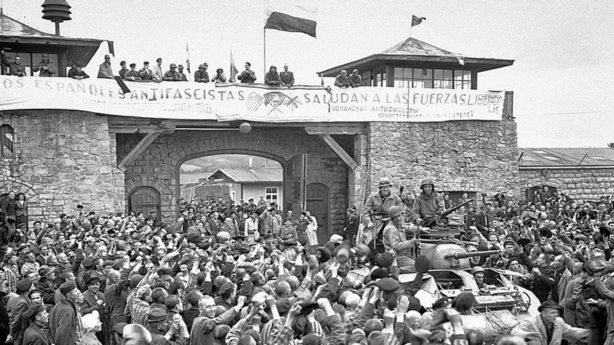 Liberación del campo de concentración de Mauthausen.