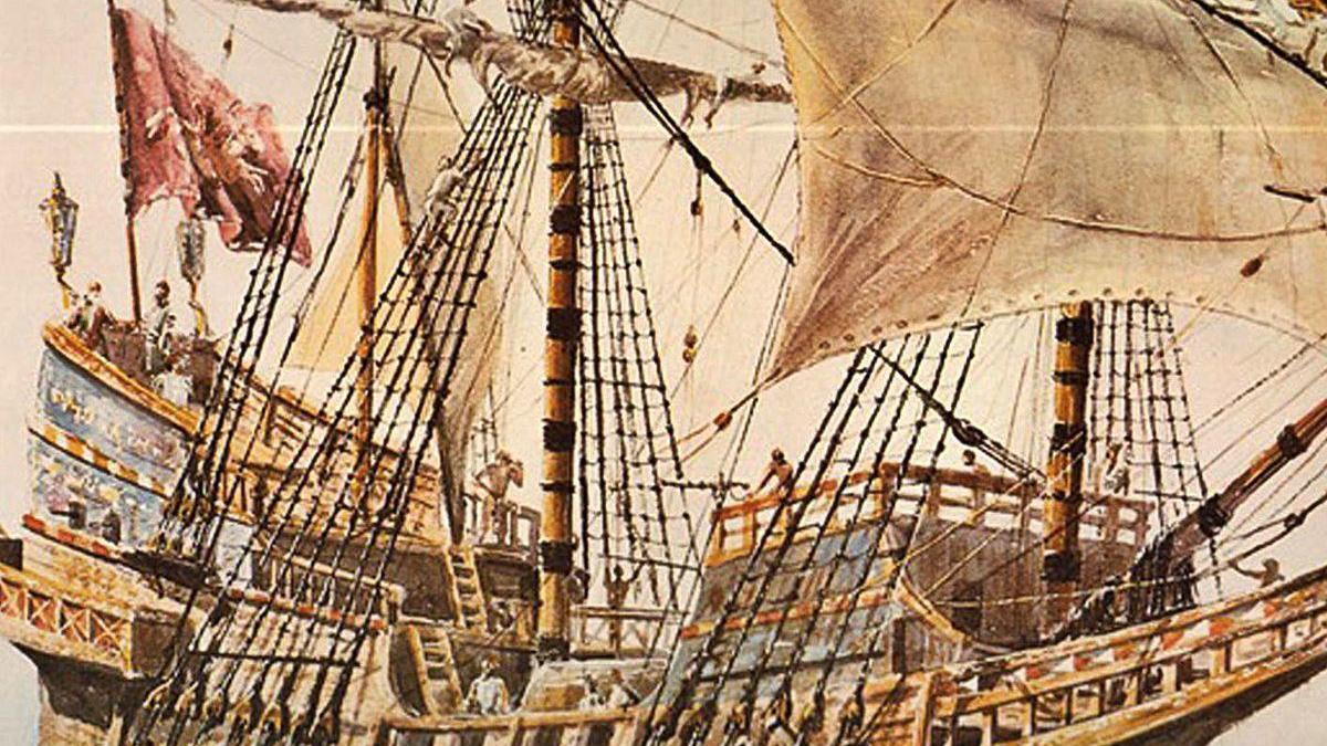 Réplica de un galeón antiguo.