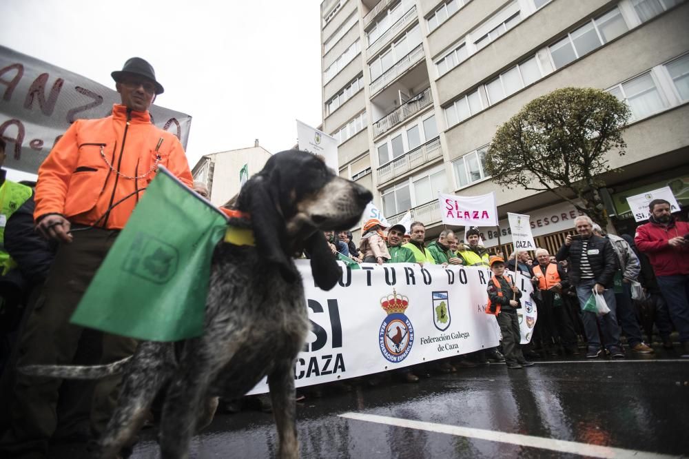 Han salido a la calle bajo el lema "sí a la caza, por un medio rural sostenible".