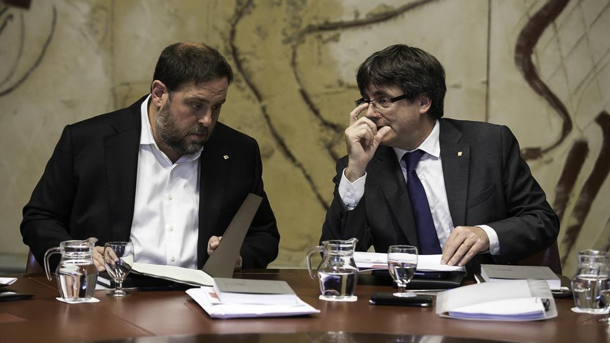 Junqueras y Puigdemont