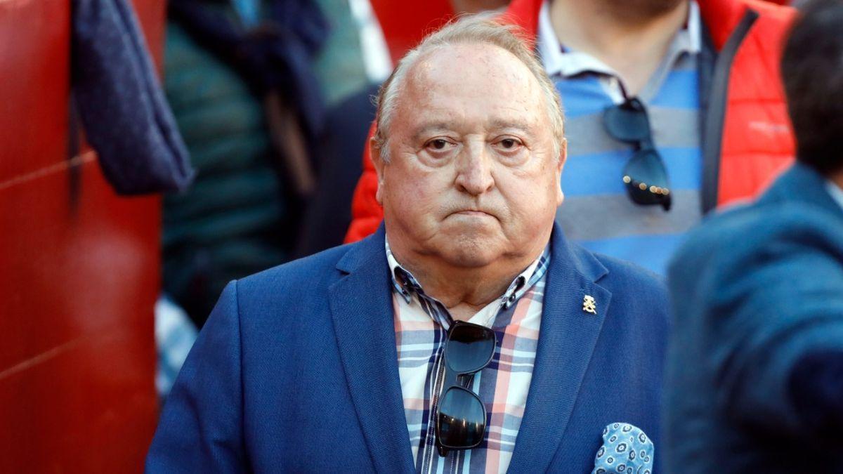 El actor Fernando Esteso en la plaza de toros de Valencia.