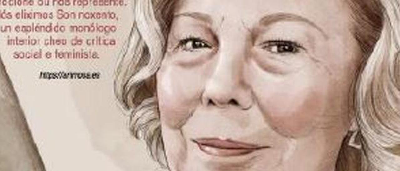 María Xosé Queizán, a la il·lustració 
del calendari. | Ariadna Pérez