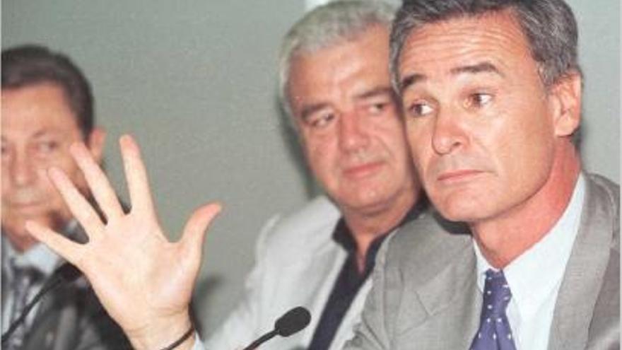 Claudio Ranieri con Francisco Roig, durante su presentación en septiembre de 1997.