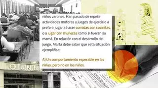 El examen que indigna a los alumnos de Psicología de la UNED: "Jugar con cocinitas es esperable en niñas, no en niños"