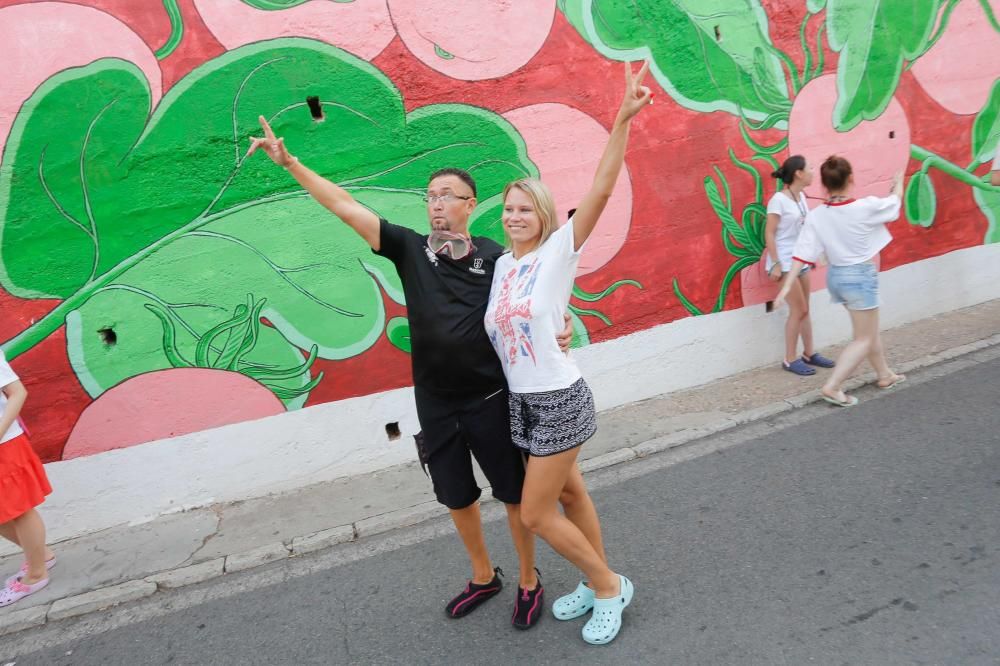 Momentos previos a la Tomatina 2018 en Buñol.