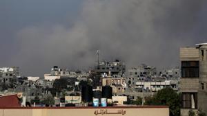 Smoke rises as Israeli army operation in Gaza continues