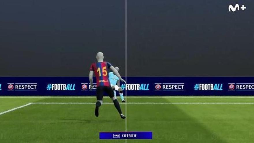 El VAR le 'roba' un gol al valenciano Nacho Ferri en el Barcelona - Feyenoord de Champions