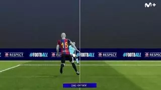El VAR le 'roba' un gol al valenciano Nacho Ferri en el Barcelona - Feyenoord de Champions