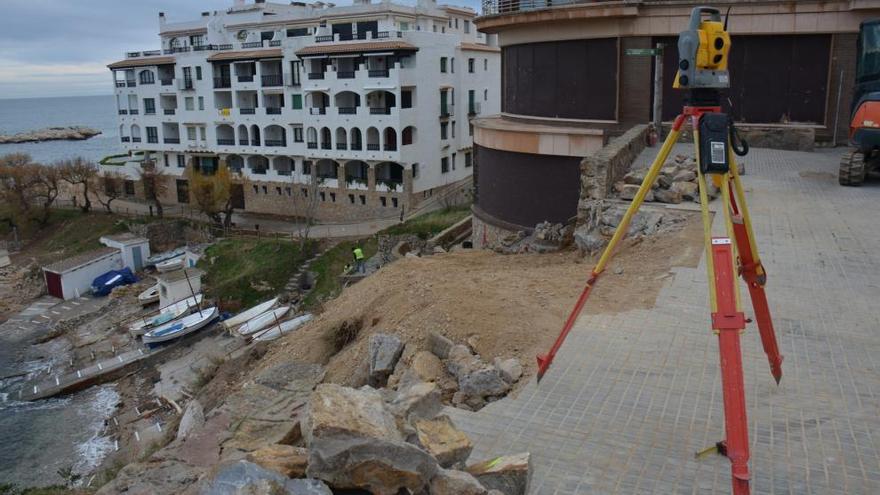 Les obres del Pedró cap a la Creu.