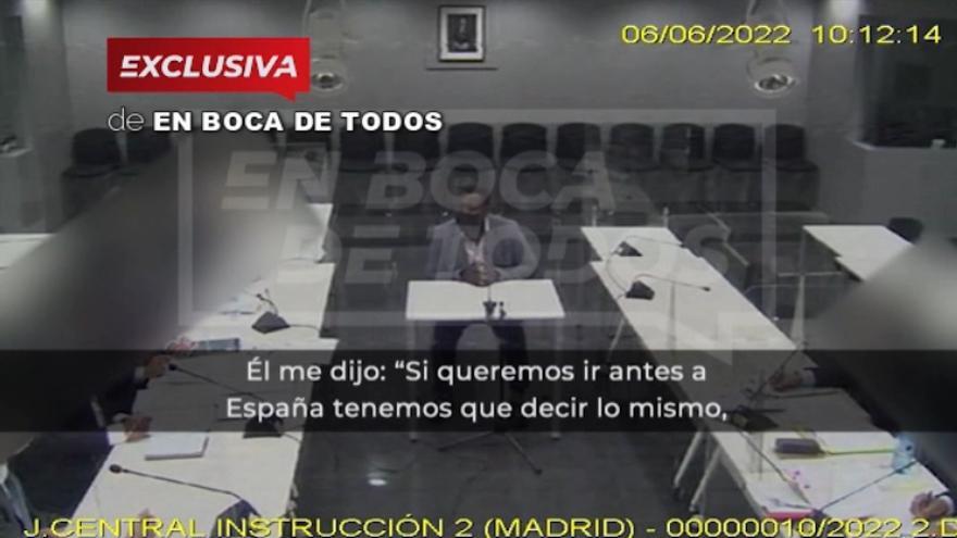 Samuel Kwesi declarando en la Audiencia Nacional sobre el naugragio del 'Villa de Pitanxo'. Exclusiva del programa En boca de todos de Cuatro. 14 julio 2022.