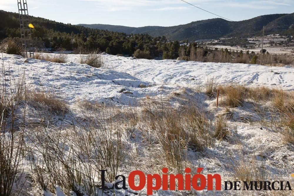 La nieve se deja ver tímidamente en la pedanía mor