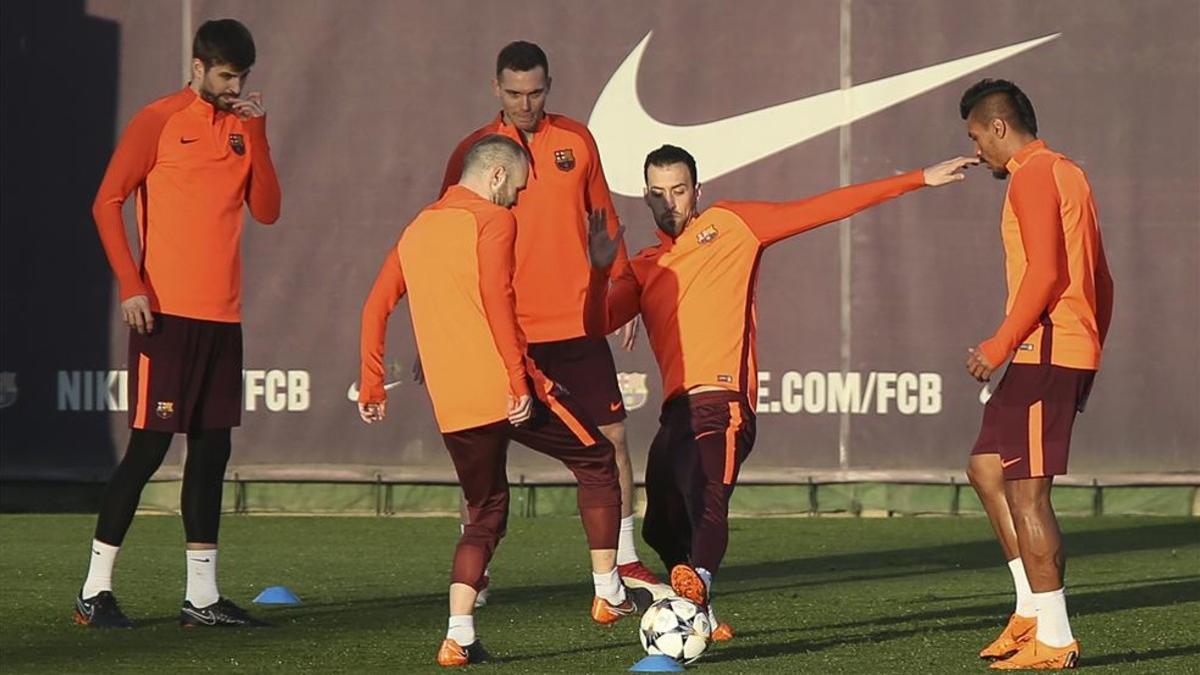 La plantrilla azulgrana realizó este martes el último entrenamiento