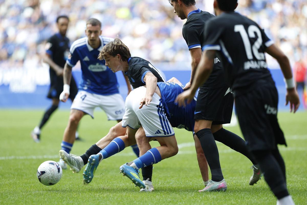 Así fue el partido entre el Real Oviedo y el Deportivo de la Coruña