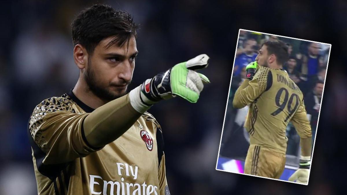 Donnarumma envió un gesto contundente a la grada