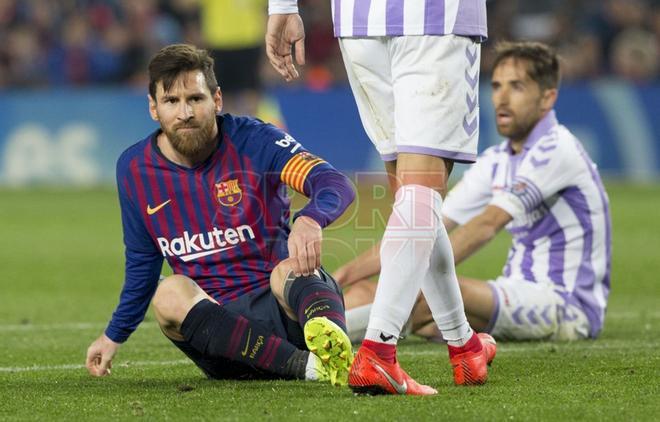 Las imágenes del partido de La Liga Santander entre el FC Barcelona y el Valladolid (1-0) disputado en el Camp Nou