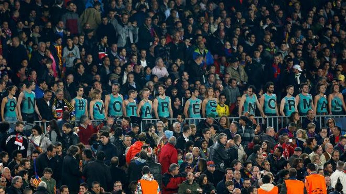 Com van preparar el ’9N: Votar és normal’ del Camp Nou.