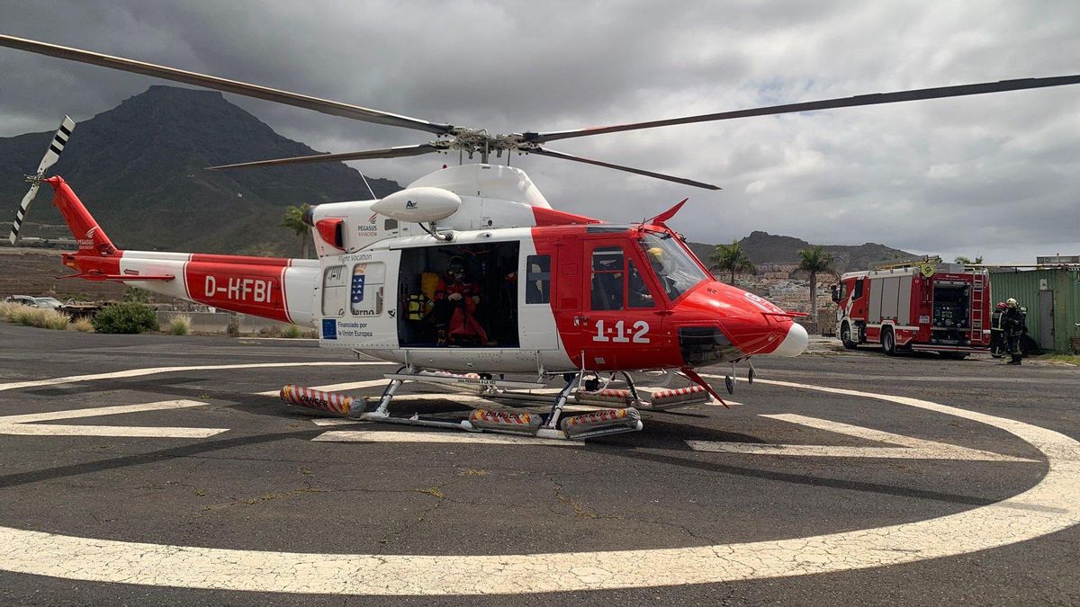 Un helicóptero del GES en una intervención anterior.
