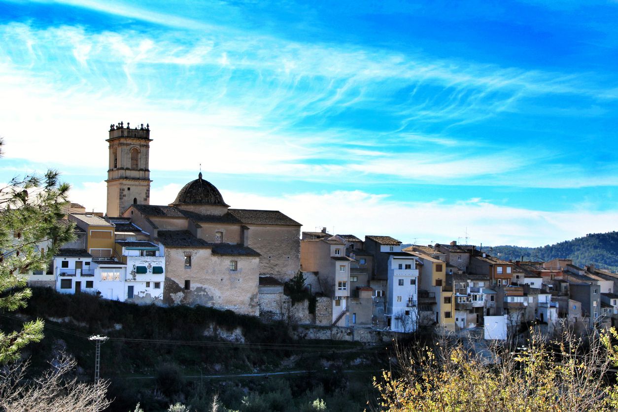 Vistas del pueblo de Tibi, Alicante.