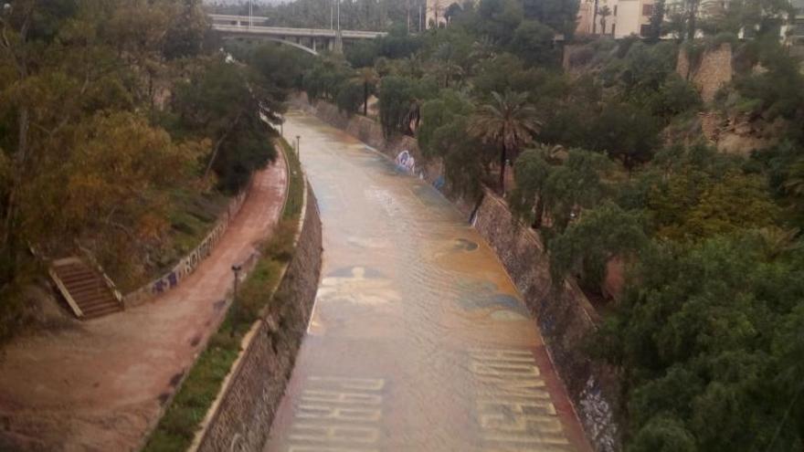 La ladera del río, esta mañana.