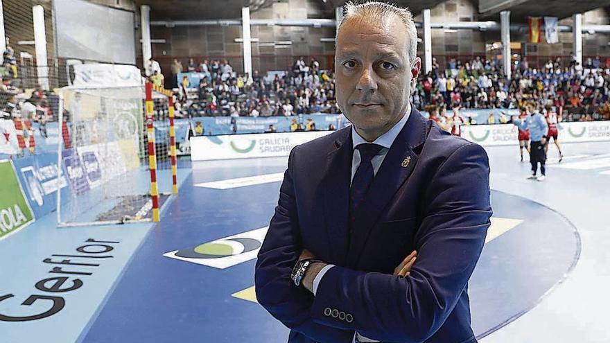 Blázquez, durante una semifinal de Copa de la Reina en Porriño. // Ricardo Grobas