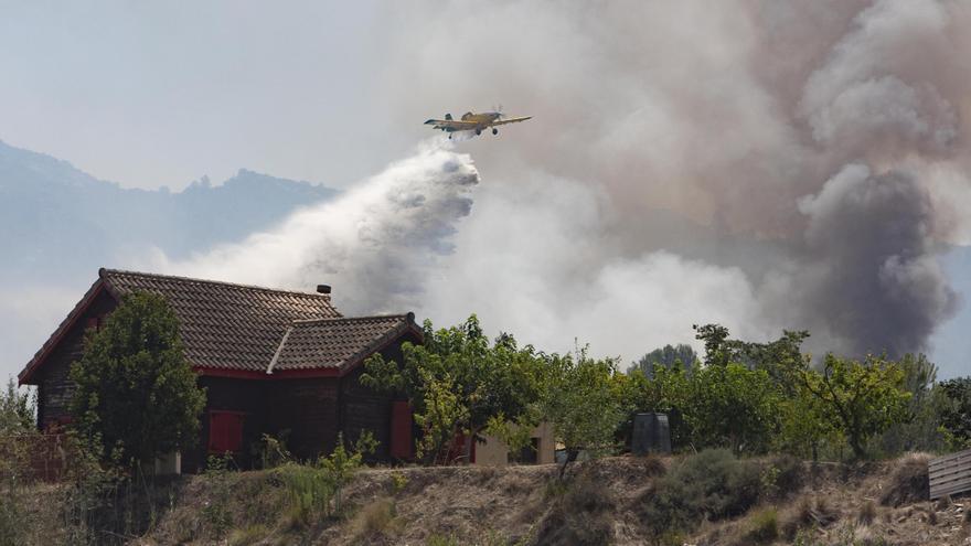 Incendio forestal en Barxeta