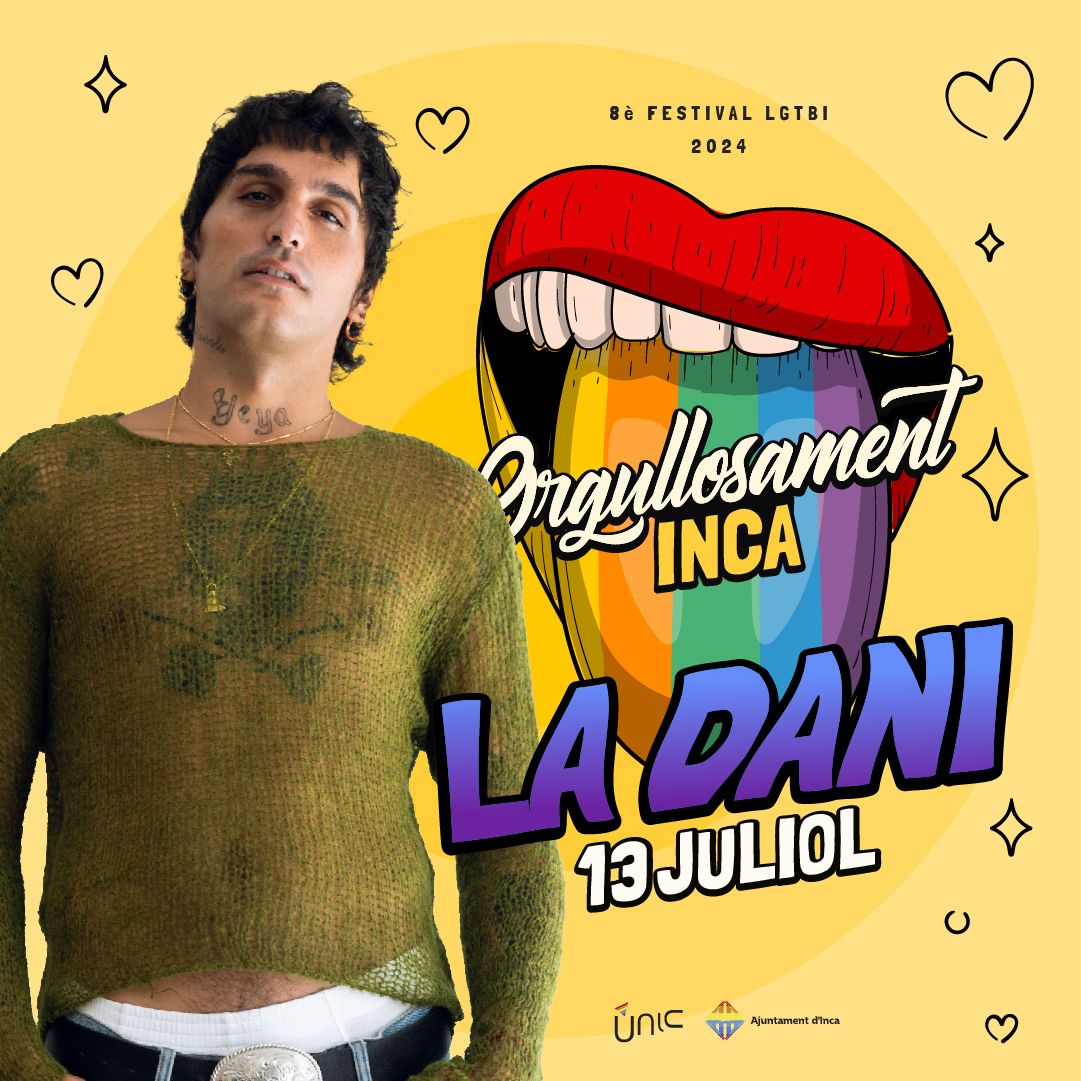 Cartel promocional de la presencia de La Dani en el festival de este año.
