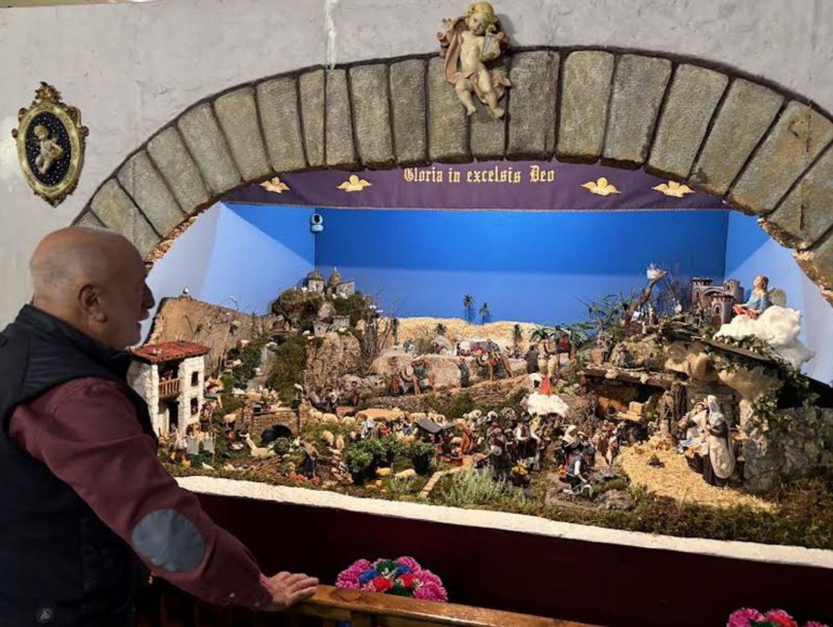 El nacimiento expuesto en el monasterio de las Clarisas.